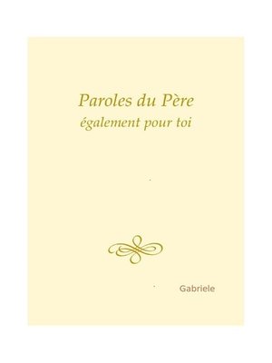 cover image of Paroles du Père